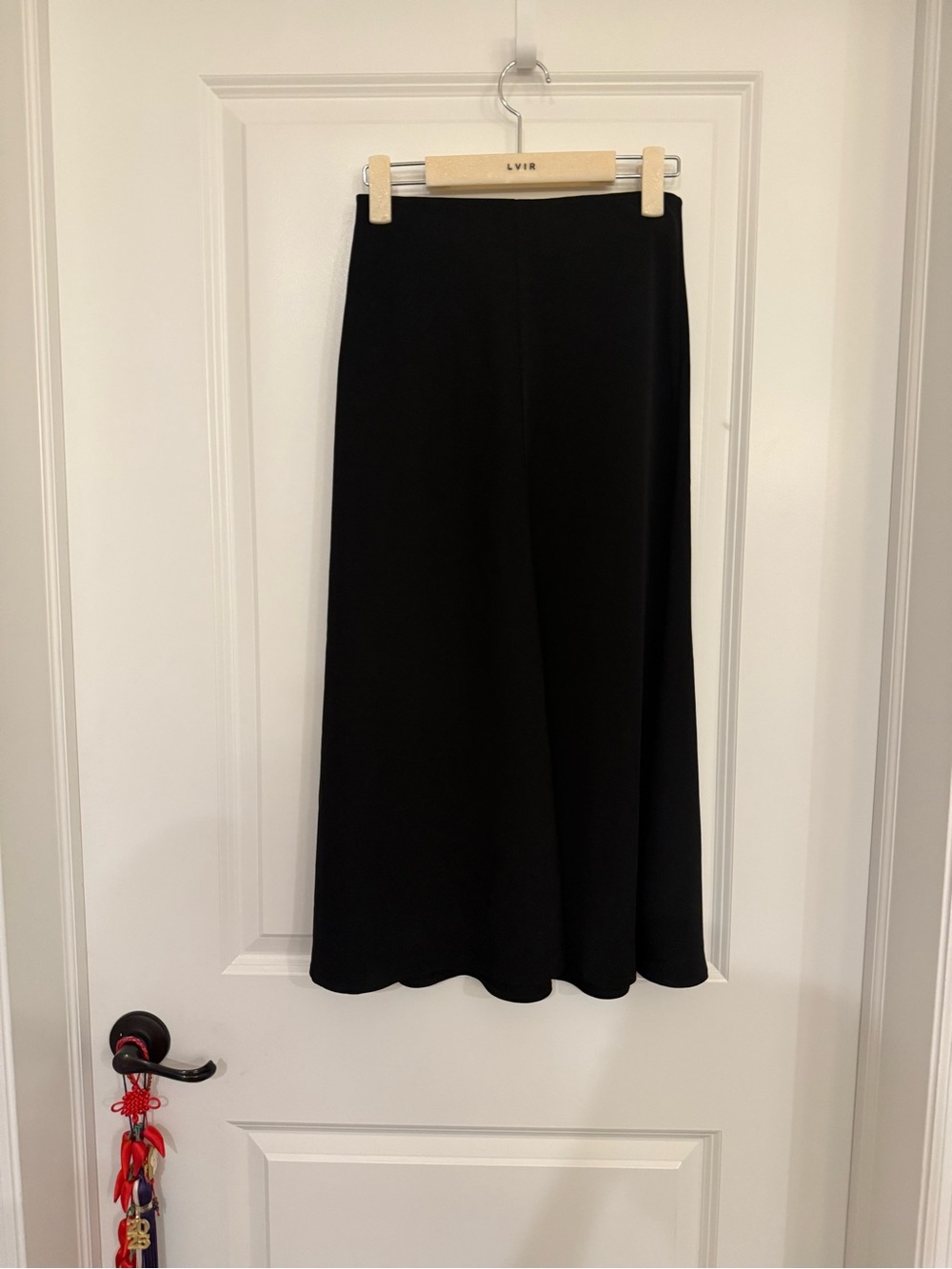 Aritzia Baboton Black Midi A-Line Skirt